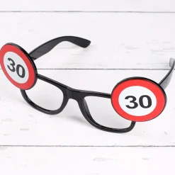 Brille mit Verkehrszeichen - 30