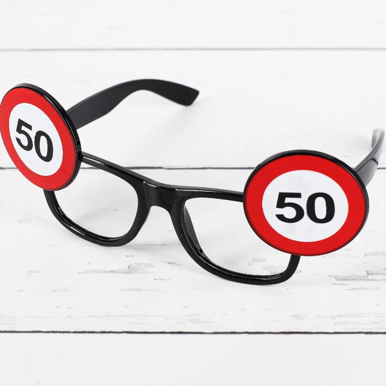 Brille mit Verkehrszeichen - 50