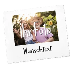 Brillenputztuch mit Foto und Wunschtext