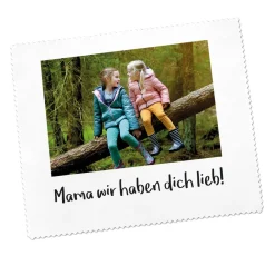 Brillenputztuch mit Foto und Wunschtext