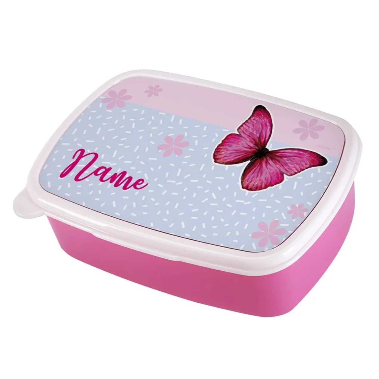 Brotdose mit Schmetterling und Name