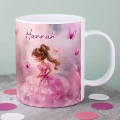 Bruchfeste Kunststofftasse mit Prinzessinnenmotiv