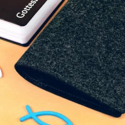 Buchhülle für Gotteslob & Gesangbuch mit Regenbogen Motiv und Name personalisiert | Anthrazit o. Orange