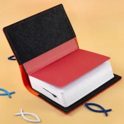 Buchhülle für Gotteslob & Gesangbuch mit Regenbogen Motiv und Name personalisiert | Anthrazit o. Orange