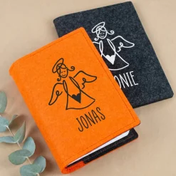 Buchhülle für Gotteslob mit Engel Motiv und Name personalisiert | Schutzhülle für Gesangbuch & Bibel