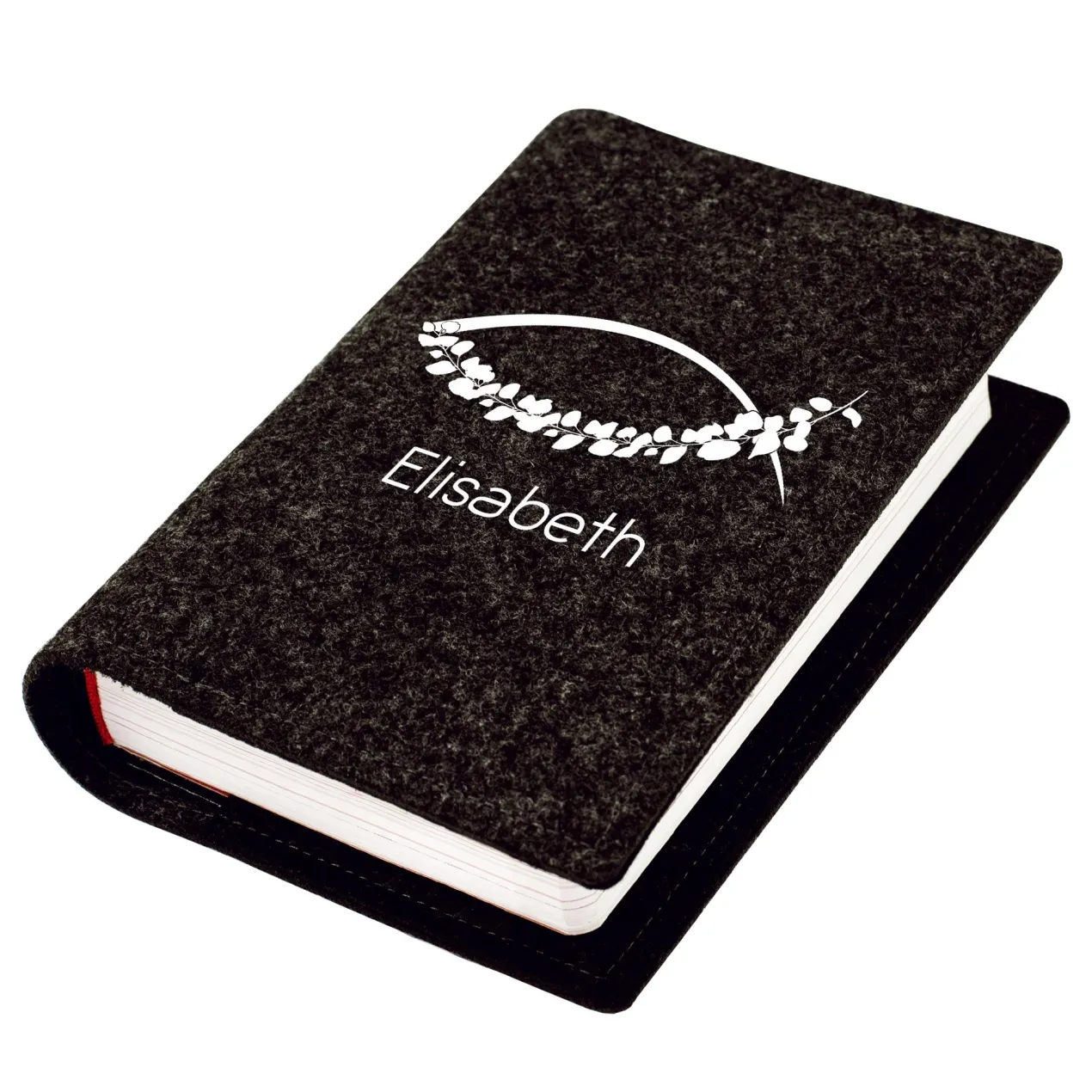 Buchhülle für Gotteslob mit Ichthys Fisch Motiv & Name | Personalisierte Schutzhülle für Gesangbuch