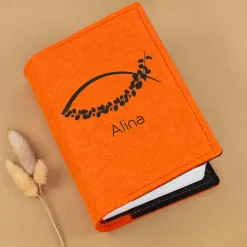 Buchhülle für Gotteslob mit Ichthys Fisch Motiv & Name | Personalisierte Schutzhülle für Gesangbuch