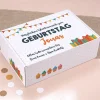 Bunte Geschenkverpackung zum Geburtstag
