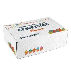 Bunte Geschenkverpackung zum Geburtstag