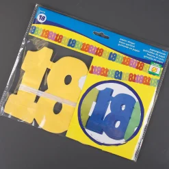 Bunte Papiergirlande zum 18. Geburtstag