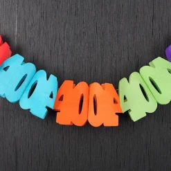 Bunte Papiergirlande zum 40. Geburtstag