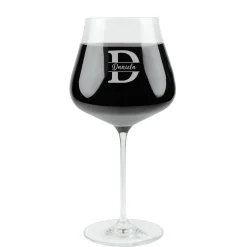 Burgunderglas mit Gravur von Initiale & Name | Personalisiertes Weinglas von Leonardo 770ml