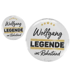 Button - Eine Legende geht in Rente - mit Namensaufdruck in 2 Größen