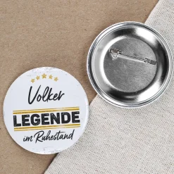 Button - Eine Legende geht in Rente - mit Namensaufdruck in 2 Größen