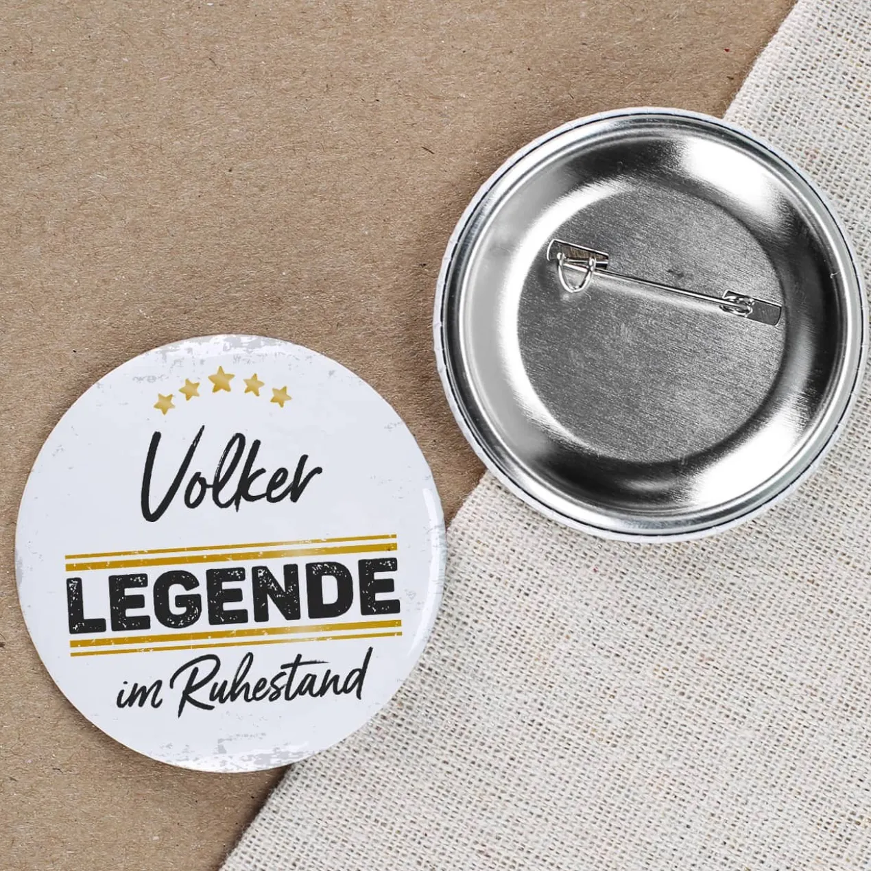 Button - Eine Legende geht in Rente - mit Namensaufdruck in 2 Größen