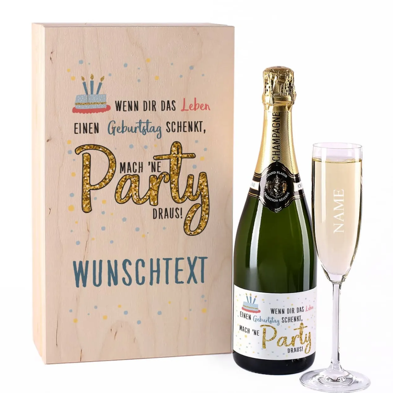 Champagner Geschenkset zum Geburtstag...mach 'ne Party draus