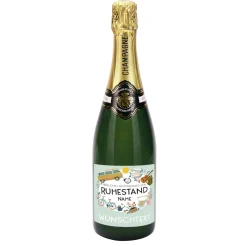 Champagner - Herzlichen Glückwunsch zum Ruhestand - mit Name und Wunschtext