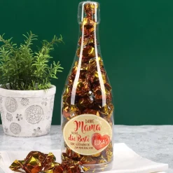 Champagner Pralinenflasche zum Muttertag