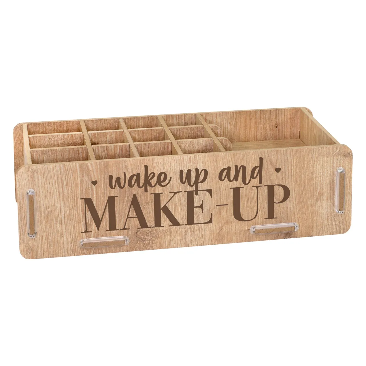 clipfritz Make up Organizer aus Holz | Kosmetik Aufbewahrung als Geschenk für Frauen