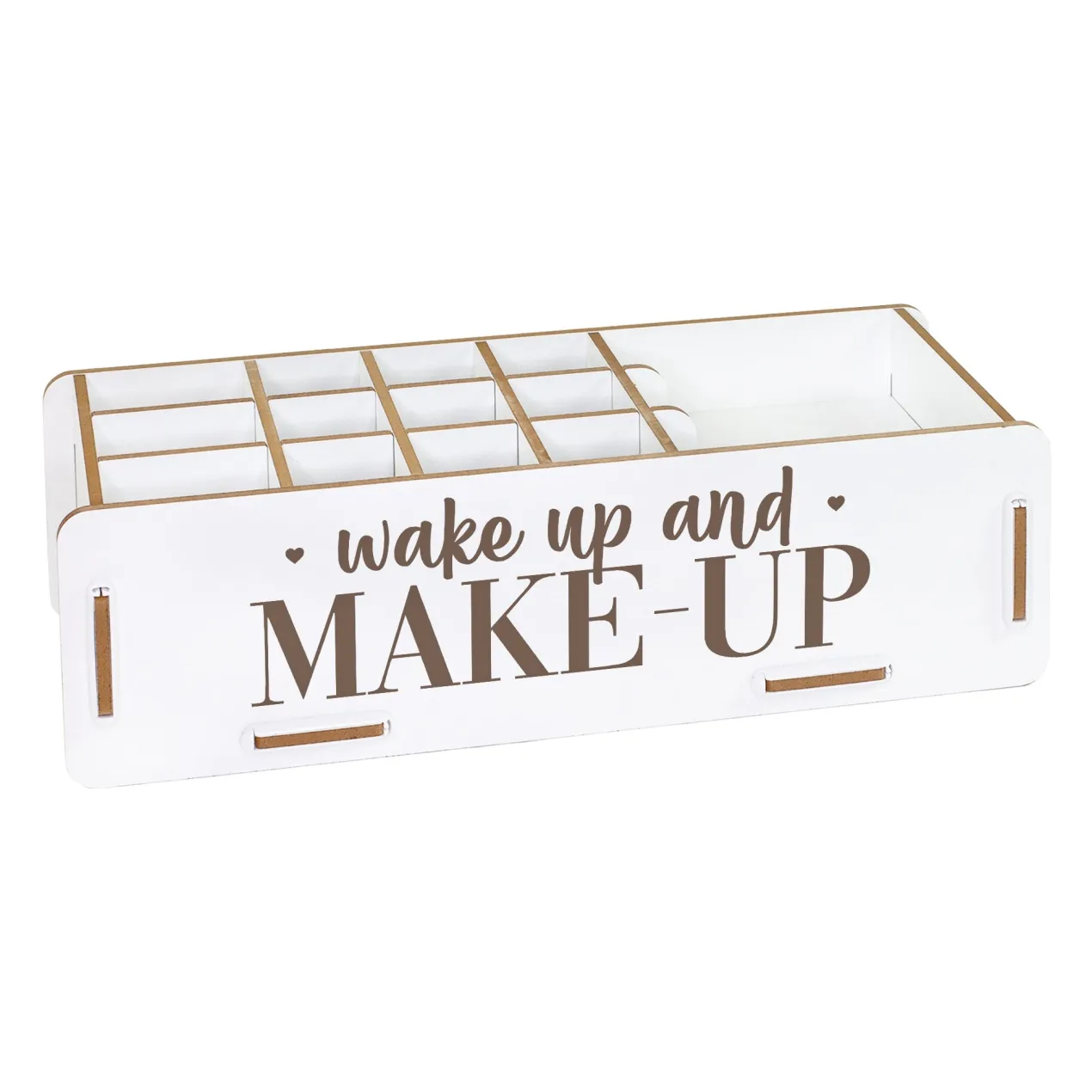 clipfritz Make up Organizer aus Holz | Kosmetik Aufbewahrung als Geschenk für Frauen