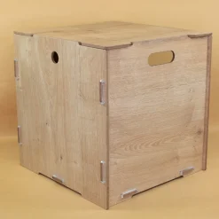 clipfritz Regaleinsatz aus Holz personalisiert mit Name | Aufbewahrung mit Blumen Motiv