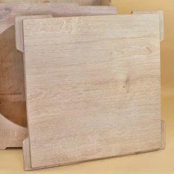 clipfritz Regaleinsatz aus Holz personalisiert mit Name | Aufbewahrung mit Blumen Motiv