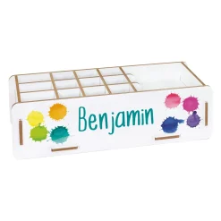 clipfritz Stiftebox personalisiert mit Name | Organizer aus Holz als Geschenk für Kinder