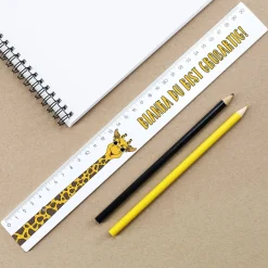 30cm Lineal - Du bist großartig! - Mit Giraffenmotiv und Namensaufdruck