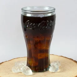 Coca-Cola Glas in klassischer retro Form 400ml | Trinkglas als Geschenk | Nachhaltig & Handgefertigt