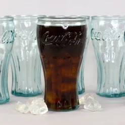 Coca-Cola Glas Set 12-teilig mit Trinkgläsern & Schnapsgläsern | Retro Gläser aus Recyclingglas