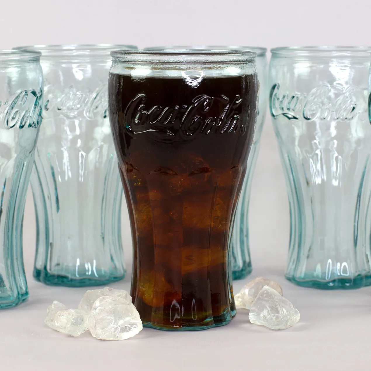 Coca-Cola Glas Set 12-teilig mit Trinkgläsern & Schnapsgläsern | Retro Gläser aus Recyclingglas