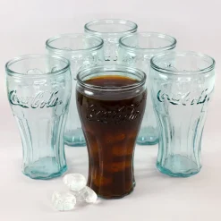 Coca-Cola Glas Set 12-teilig mit Trinkgläsern & Schnapsgläsern | Retro Gläser aus Recyclingglas