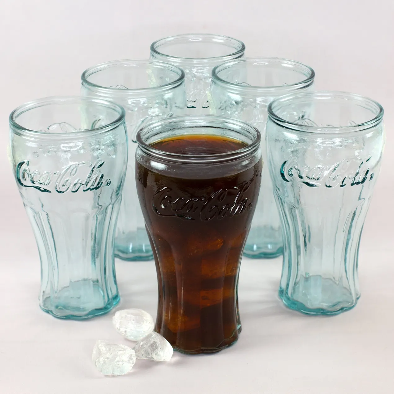 Coca-Cola Glas Set 12-teilig mit Trinkgläsern & Schnapsgläsern | Retro Gläser aus Recyclingglas