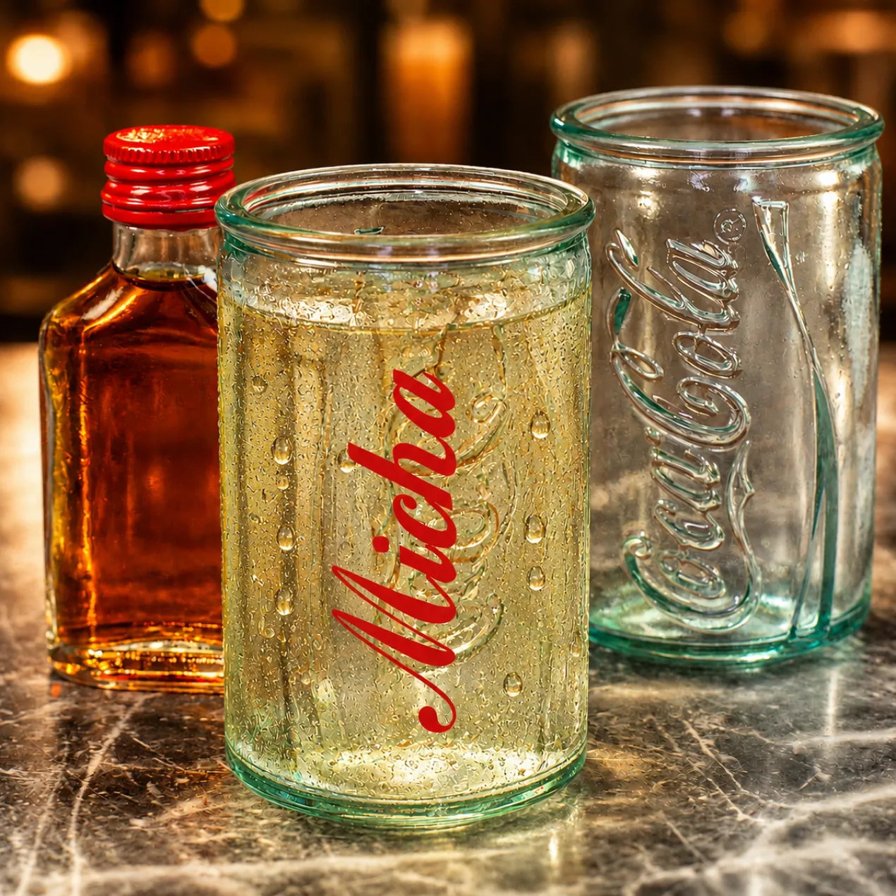 Coca Cola Schnapsglas individuell personalisiert | Shot Glas im Mini Retro Coladose Design
