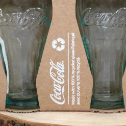 Coca Cola Schnapsgläser 6er Set handgefertigt 5cl | Retro Stamper aus recyceltem Glas