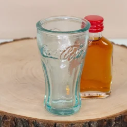 Coca Cola Schnapsgläser 6er Set handgefertigt 5cl | Retro Stamper aus recyceltem Glas