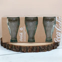 Coca Cola Schnapsgläser 6er Set handgefertigt 5cl | Retro Stamper aus recyceltem Glas