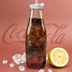 Coca-Cola Trinkflasche aus Glas personalisiert mit Name | Retro Design