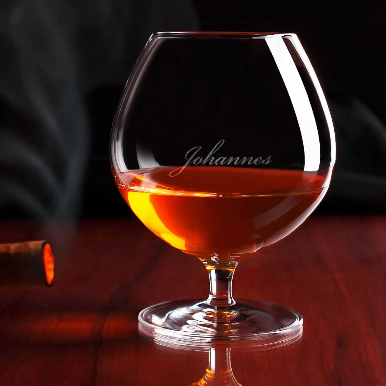 Cognac-Schwenker mit edler Gravur des Wunschnamen