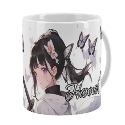 Coole Anime Tasse mit sechs Charakteren und Name