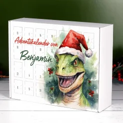 Cooler Dinosaurier Adventskalender mit Personalisierung