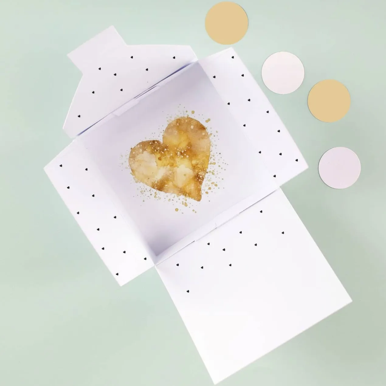 Danke Geschenk mit Herz - Geschenkbox mit 10 Lindt Schoko-Herzen