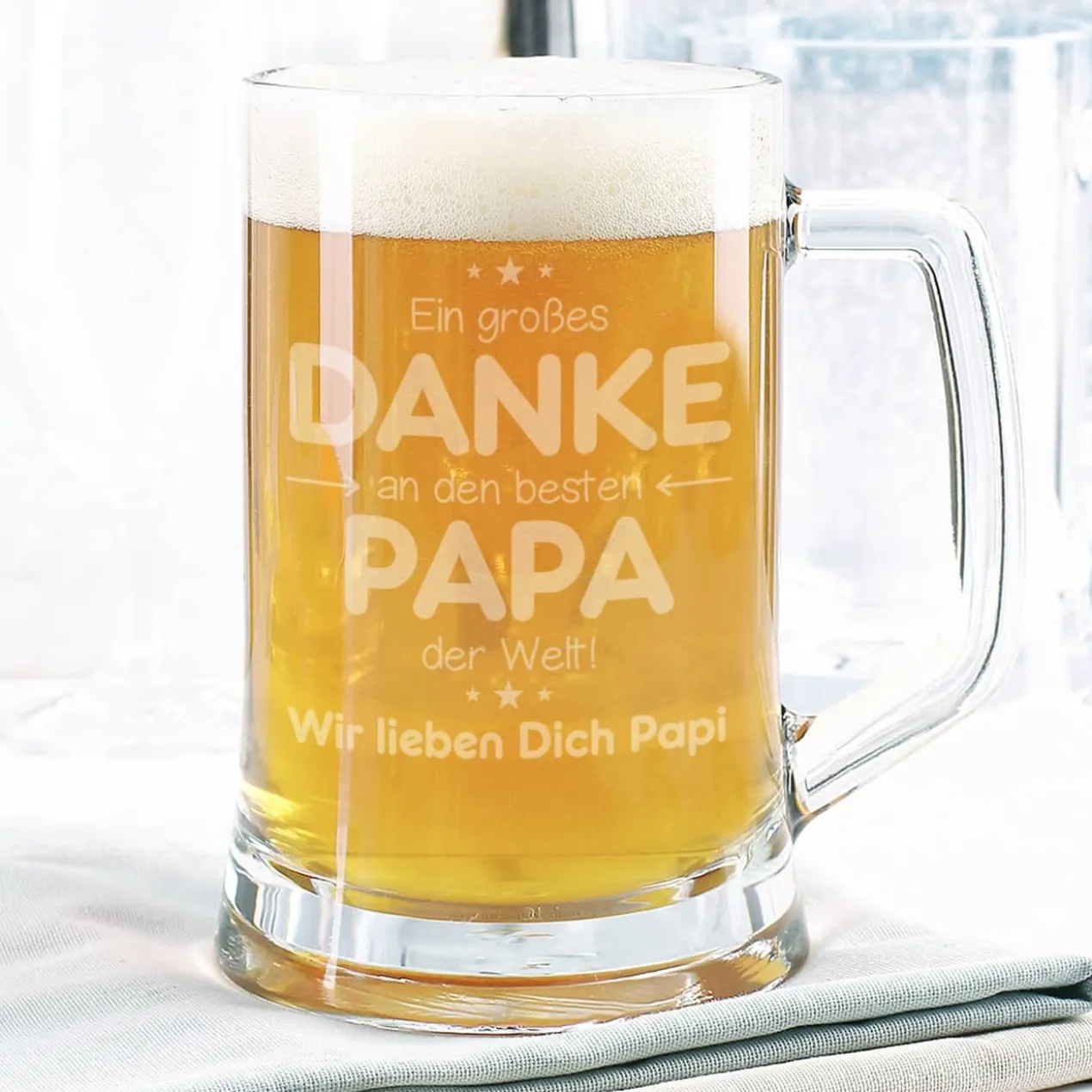 Danke Papa - Bierglas zum Vatertag