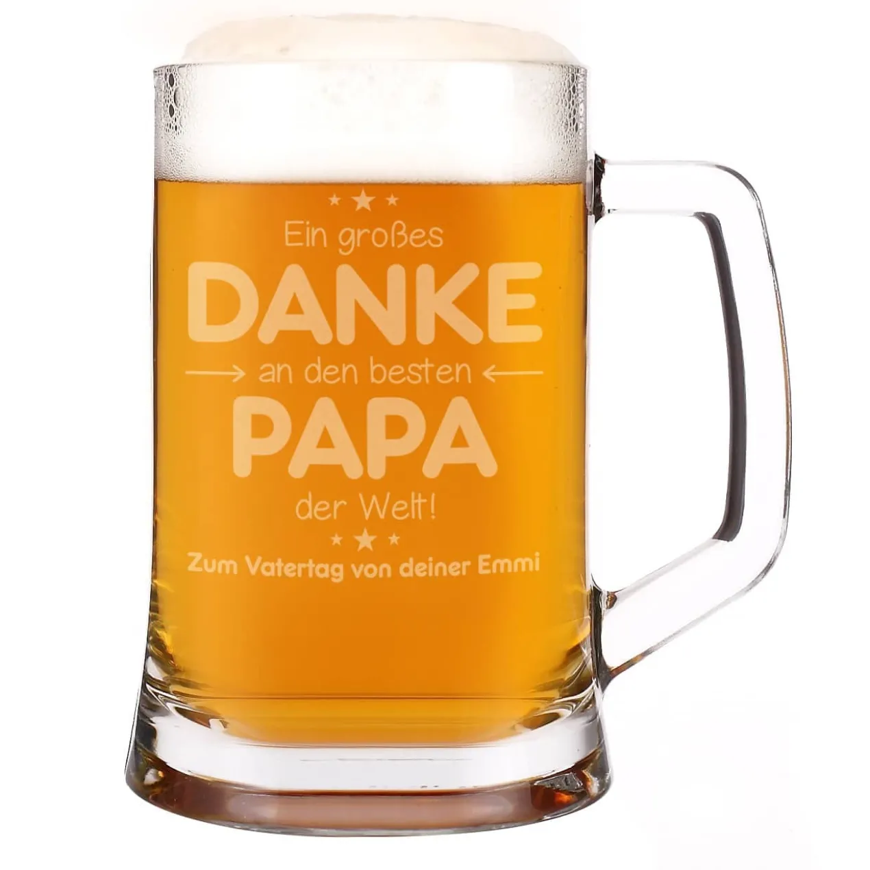 Danke Papa - Bierglas zum Vatertag