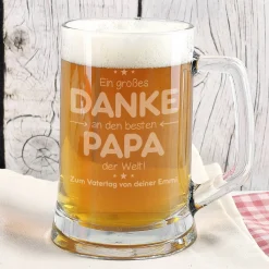 Danke Papa - Bierglas zum Vatertag