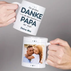 Danke Papa - Fototasse zum Vatertag