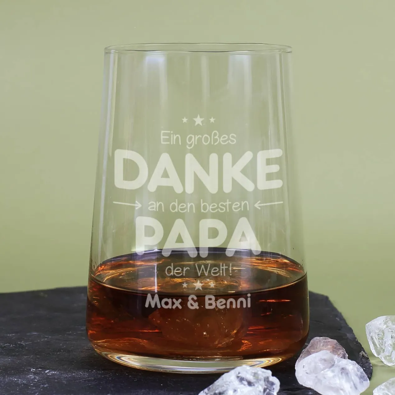 Danke Papa - Trinkglas zum Vatertag