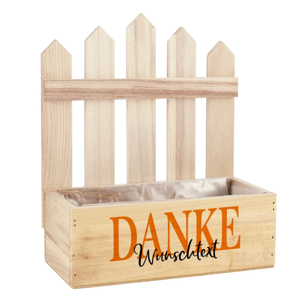 Danke - Pflanzkiste mit Ihrem Wunschtext