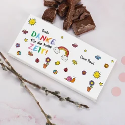 Dankeschön Geschenkset mit Tasse & Shokolade | Personalisiertes Geschenk für Erzieher & Kita Abschied