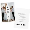 Danksagungskarte zur Hochzeit mit Initialen und Fotos